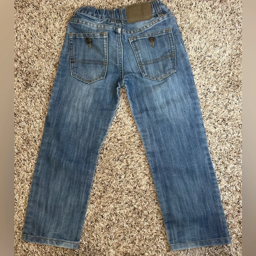 Tommy Hilfiger Boys Denim Jeans Revolution Slim Size 5 Adjustable Waist Snap/Zip